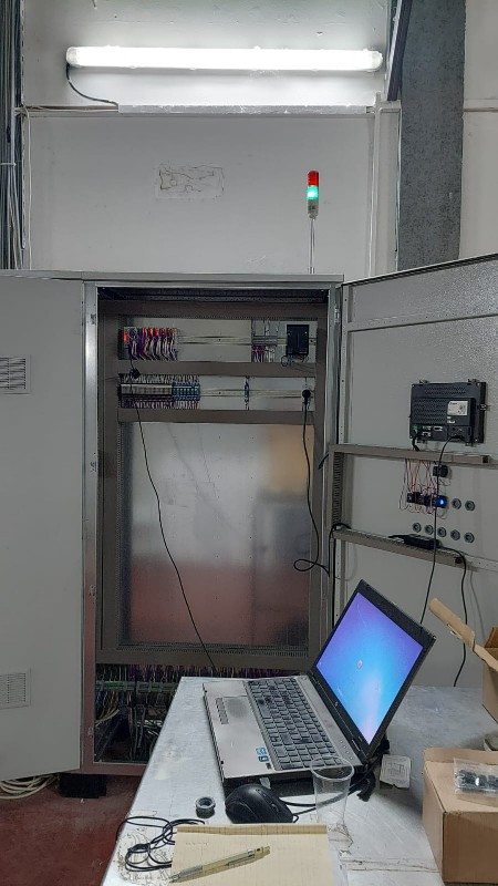 Internal layout of a control panel.
